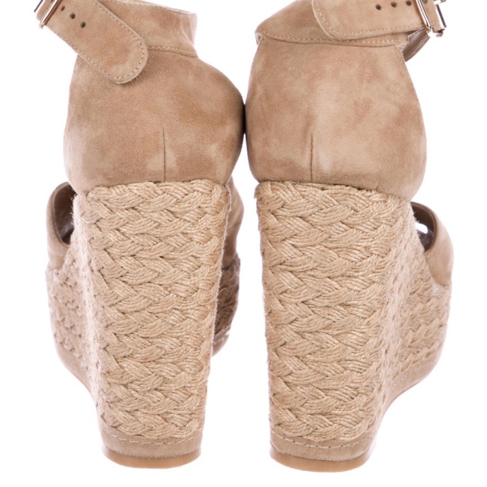 Stuart Weitzman Suede Wedge Sandal size 40 - Picture 5 of 9